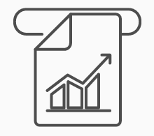 A document showing a rising bar chart