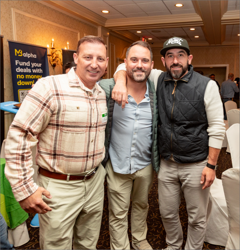 Three Alpha Funding borrowers at an MBAlpha event